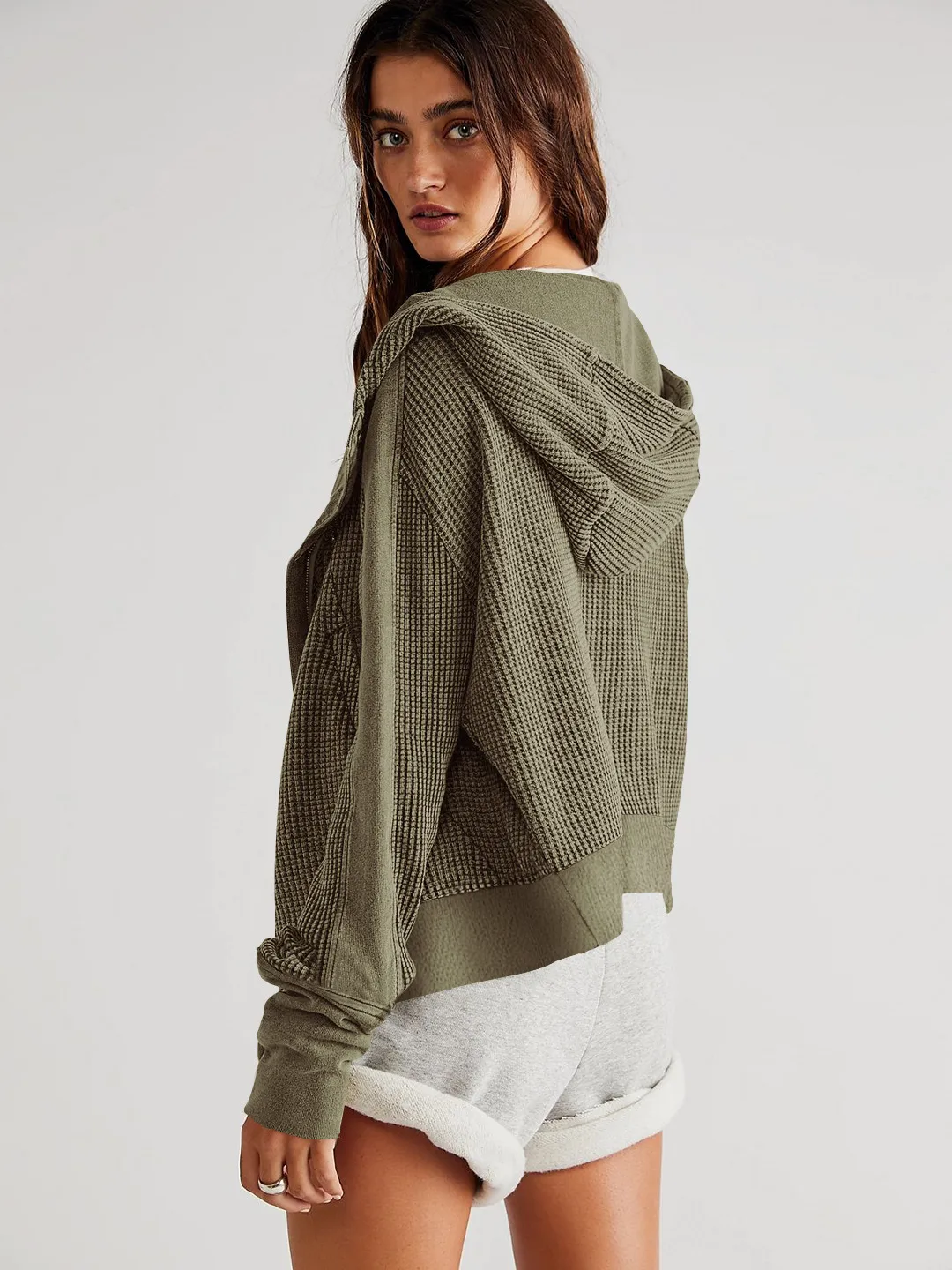 Explosions Sweater Zipper Button Long Sleeve Loose Casual Top Autumn And Winter Fashion Brand All-match Hoodie display picture 37
