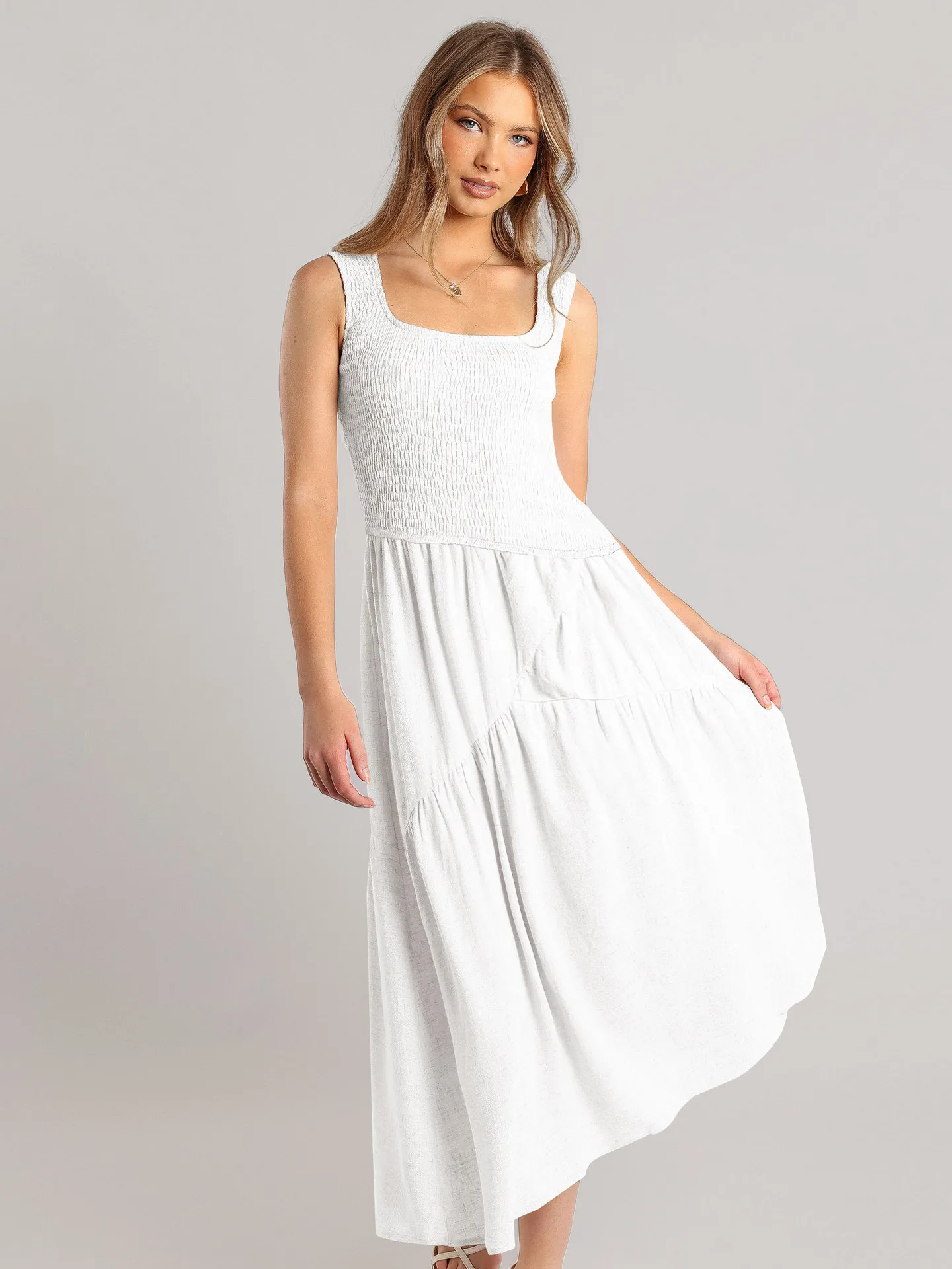 Elegant Women's Clothing  New Sexy Backless U-neck Sleeveless French Dress Holiday Dress High Sense display picture 32