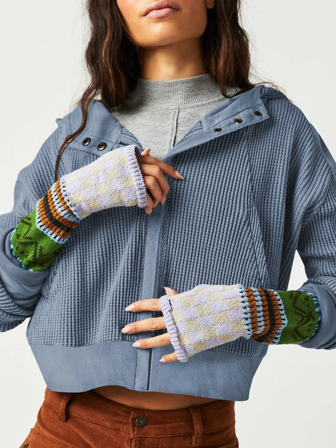 Explosions Sweater Zipper Button Long Sleeve Loose Casual Top Autumn And Winter Fashion Brand All-match Hoodie display picture 40