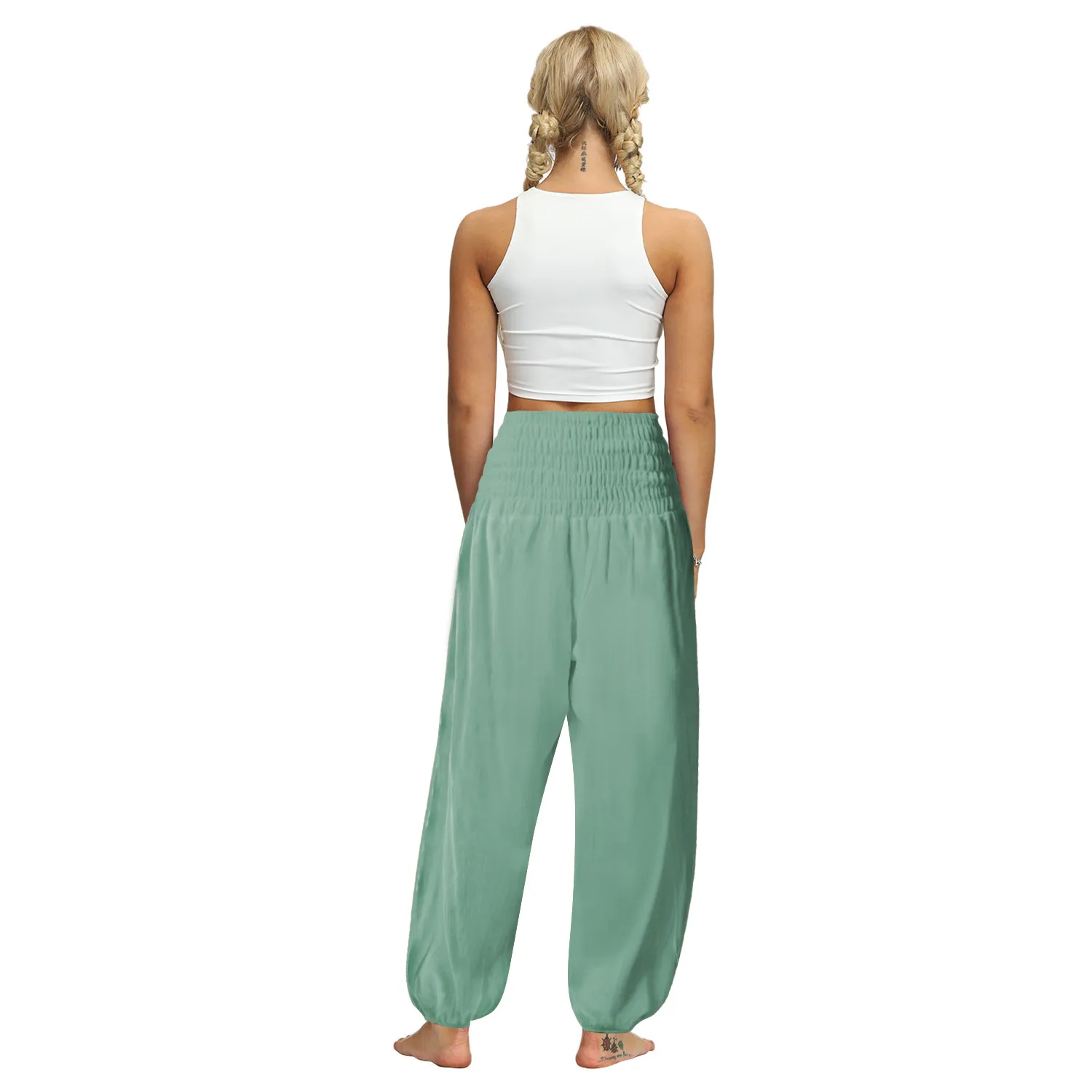 New Sports Yoga Pants High Waist Pocket Bloomers Summer  Explosion Wide Leg Casual Pants For Women display picture 14