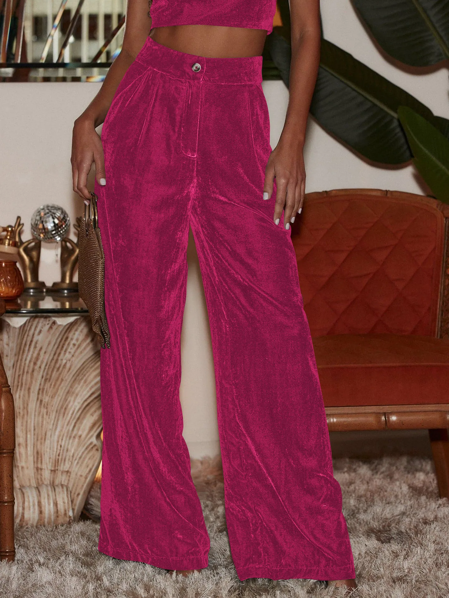 Fashion Women's New All-match Slim-fit Straight Trousers High-end Windproof And Dummy Casual Pants Winter display picture 16