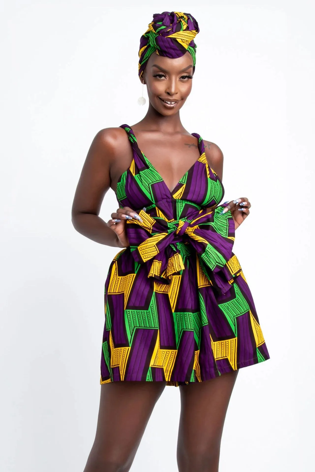 African Style Digital Printed DIY Multi-Wearing Siaman Shorts Indonesian Fashion Casual Loose Skirt Pants New Product display picture 11