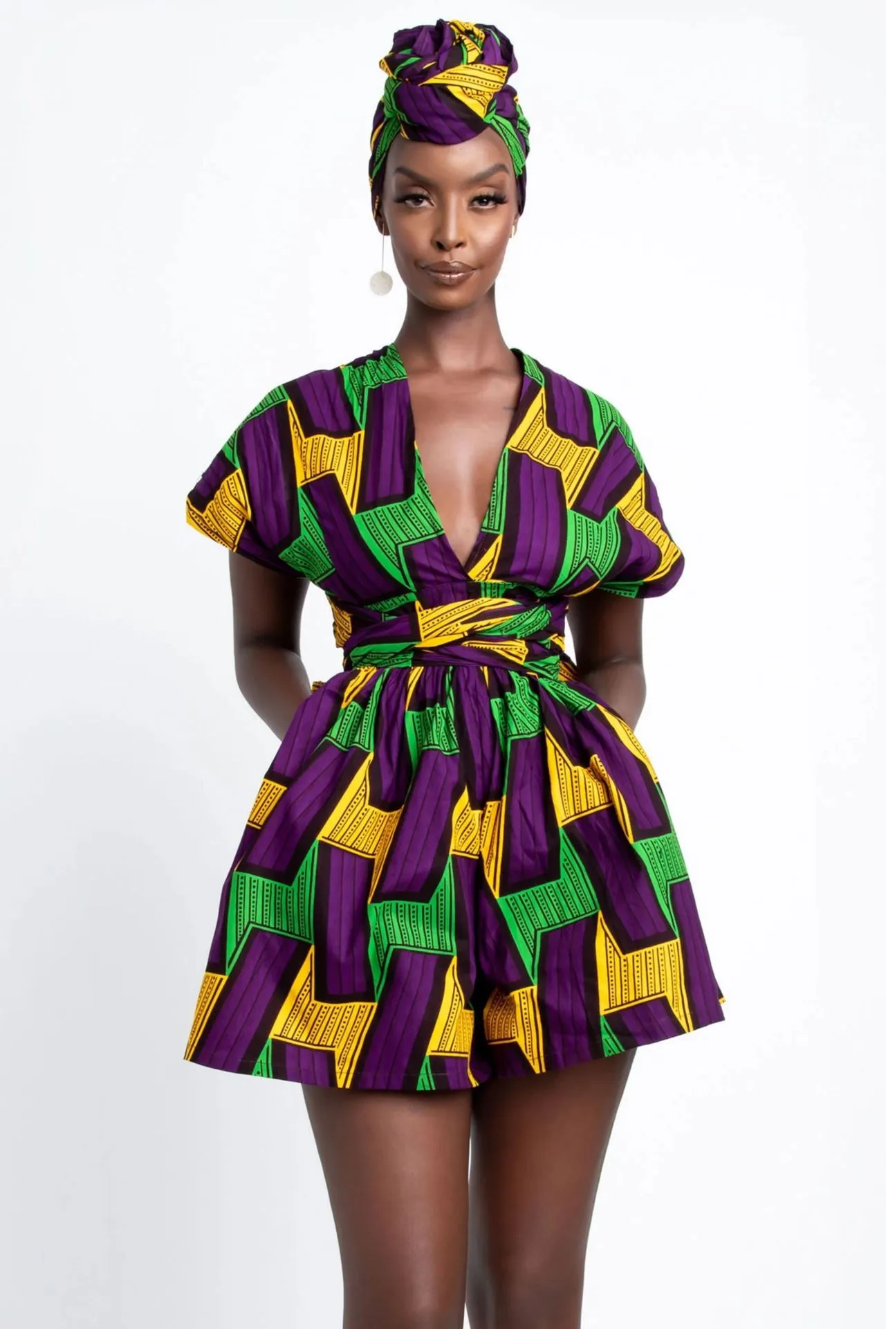 African Style Digital Printed DIY Multi-Wearing Siaman Shorts Indonesian Fashion Casual Loose Skirt Pants New Product display picture 12