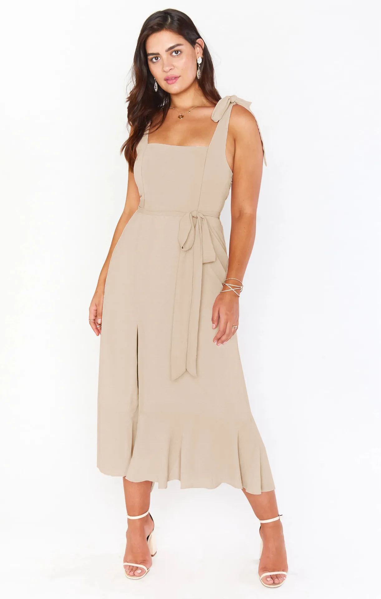 Summer New Fashion Women's Tape Strap Elegant French Style Elegant Dress Split Ruffled Skirt display picture 9