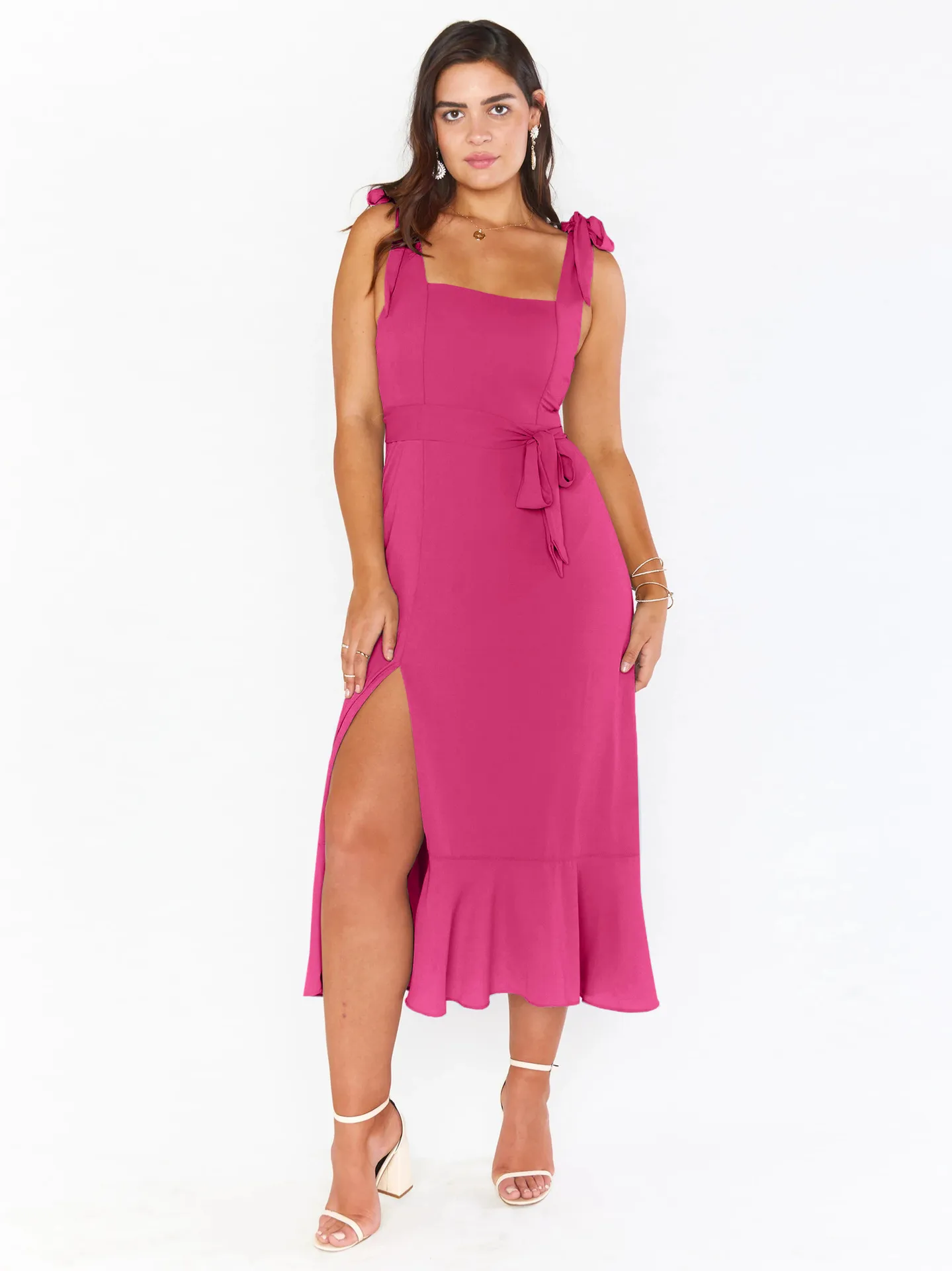 Summer New Fashion Women's Tape Strap Elegant French Style Elegant Dress Split Ruffled Skirt display picture 22