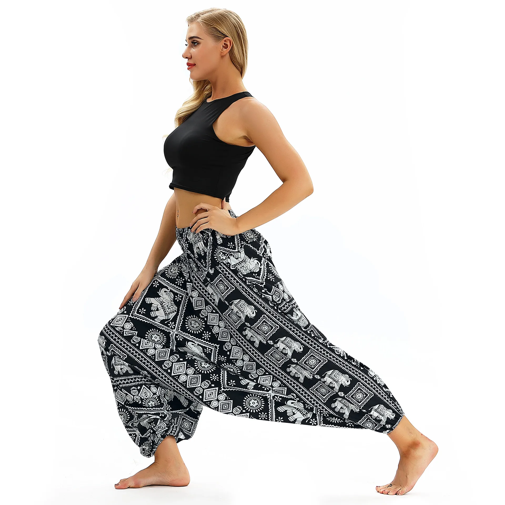 Summer New Digital Printing Women's Yoga Sports Pants Casual Loose Large Size Bloomers Spot Wholesale display picture 3