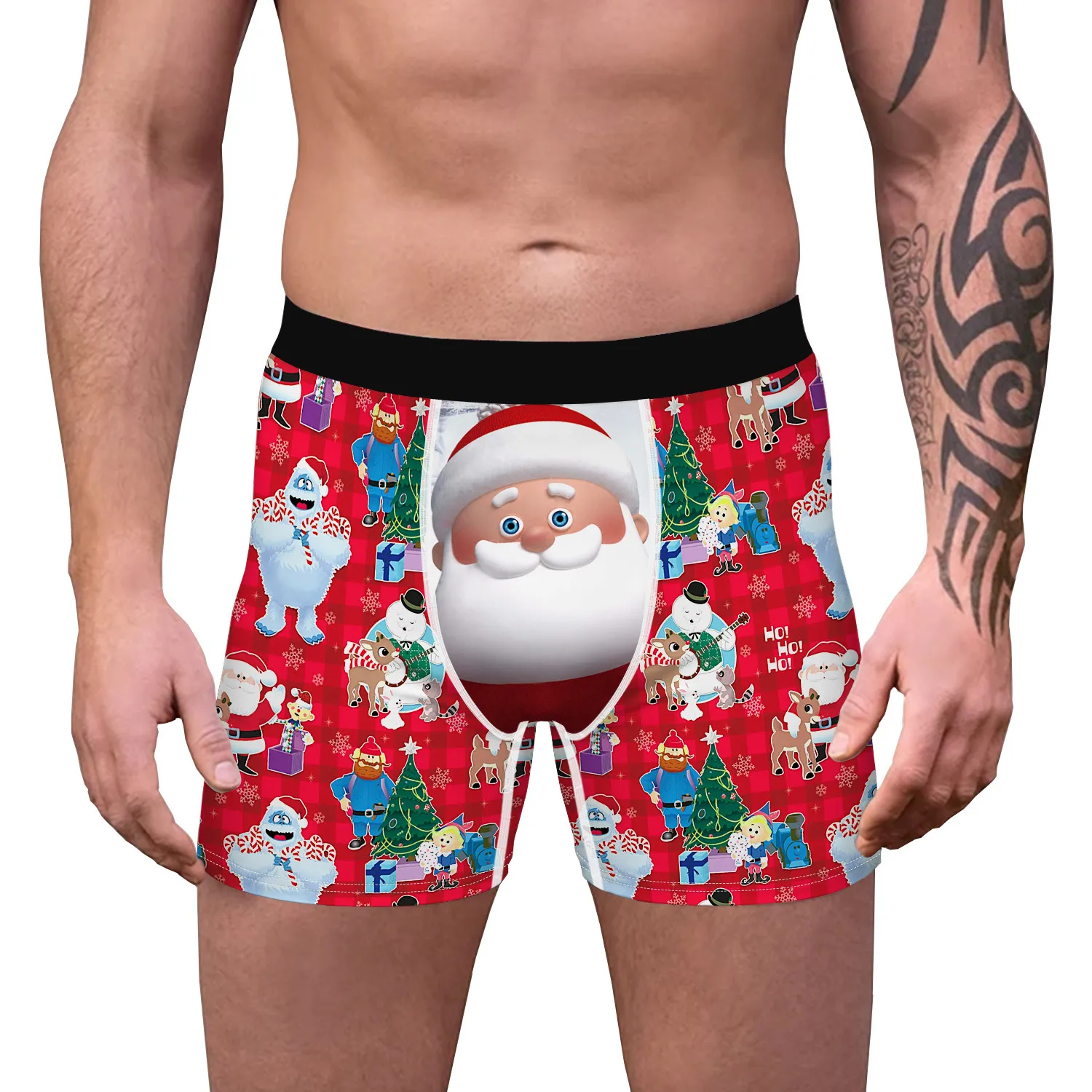 A Generation Of  Snowman Digital Printed Boxers Comfortable Breathable Men's Wear Slim Men's Underwear display picture 6