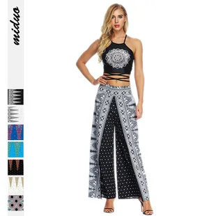 Factory Direct Sales Plain Fashion  Summer New Women's Clothing Fashion Casual Pleated Wide Leg Trousers Loose Pants display picture 4