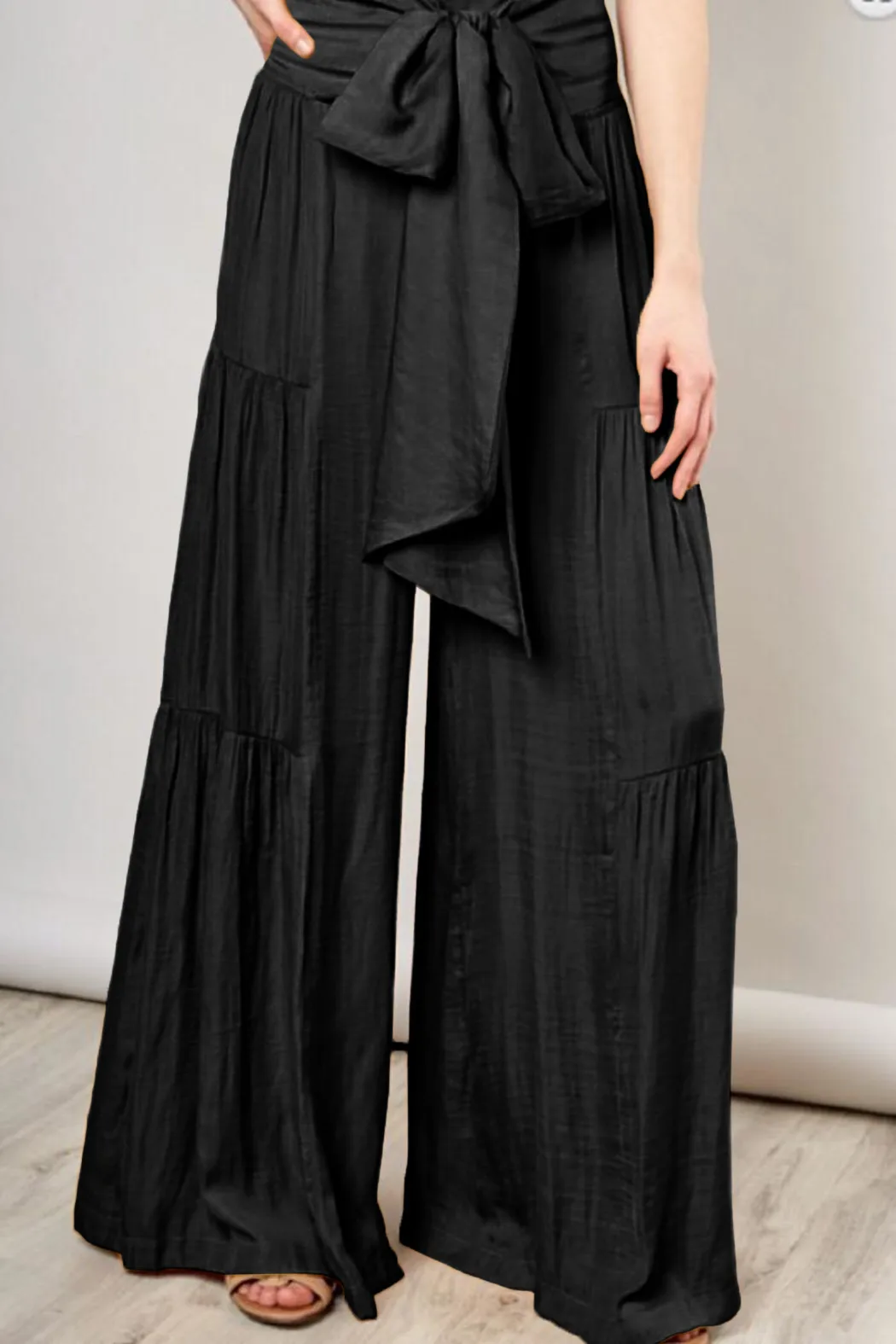Factory Direct Sales Plain Fashion  Summer New Women's Clothing Fashion Casual Pleated Wide Leg Trousers Loose Pants display picture 11