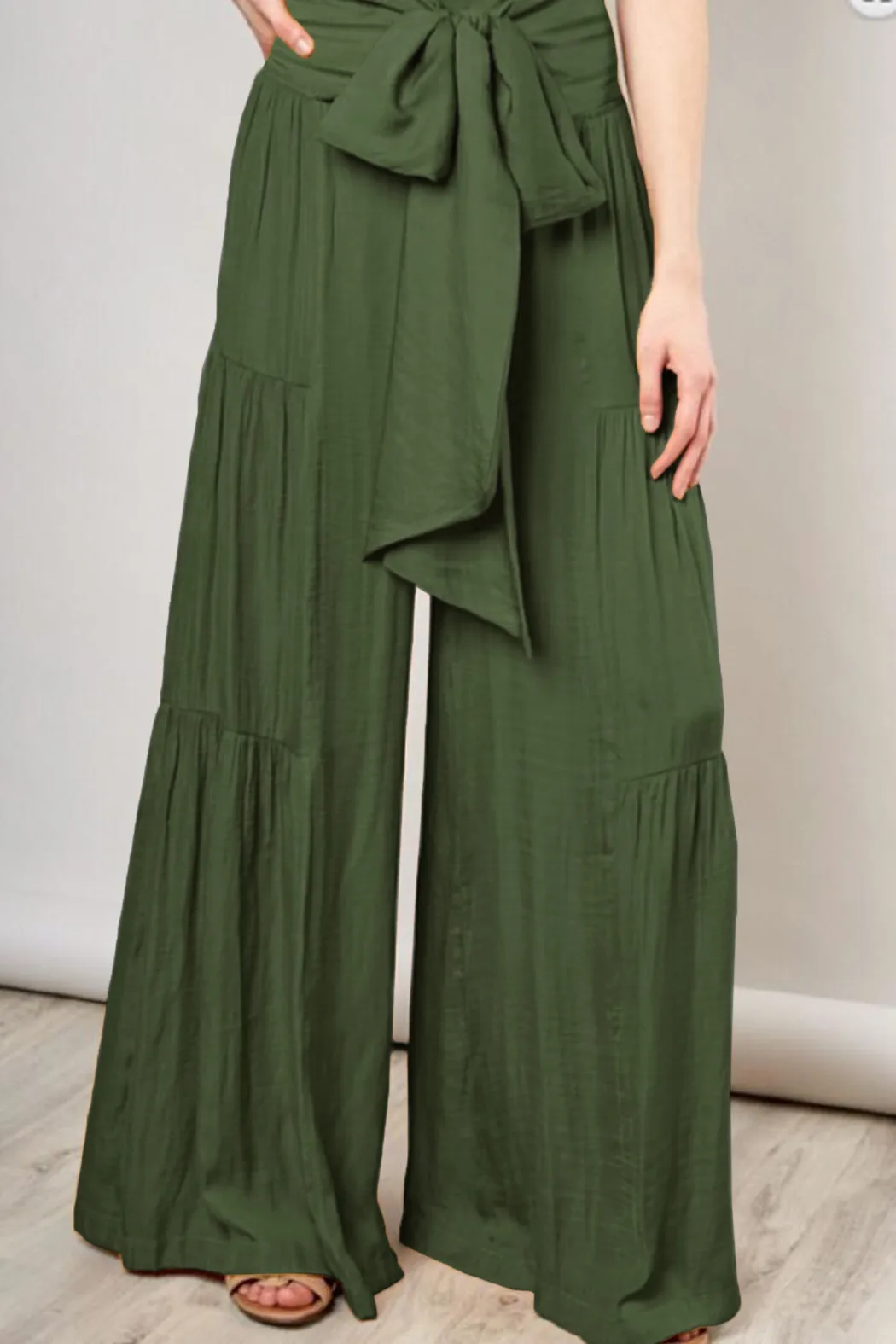 Factory Direct Sales Plain Fashion  Summer New Women's Clothing Fashion Casual Pleated Wide Leg Trousers Loose Pants display picture 19