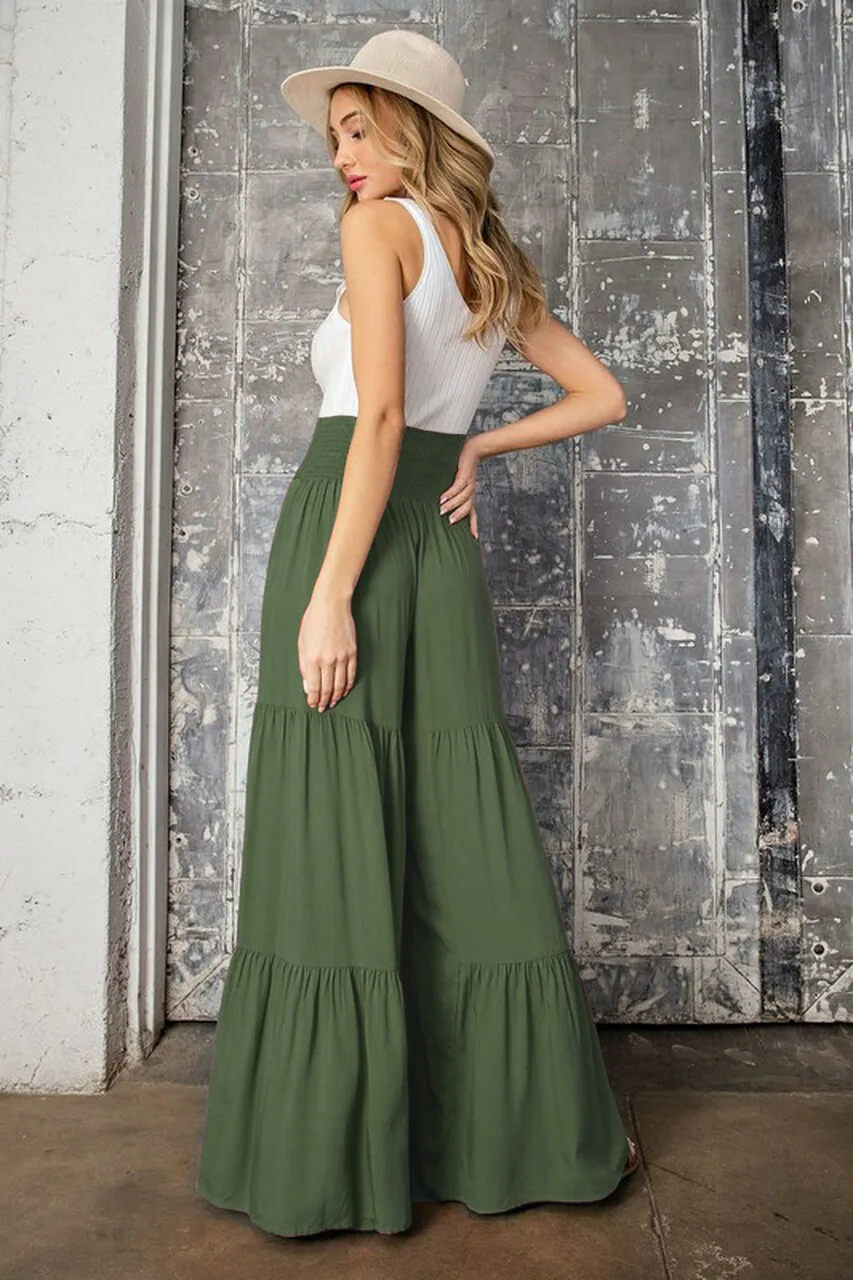 Factory Direct Sales Plain Fashion  Summer New Women's Clothing Fashion Casual Pleated Wide Leg Trousers Loose Pants display picture 20