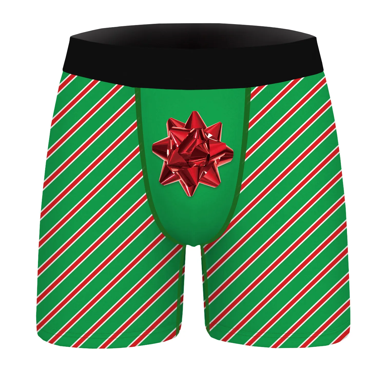 A Generation Of Bow Tie Christmas Digital Printing Men's Stretch Comfortable Breathable Underwear Gift Popular Boxers display picture 2