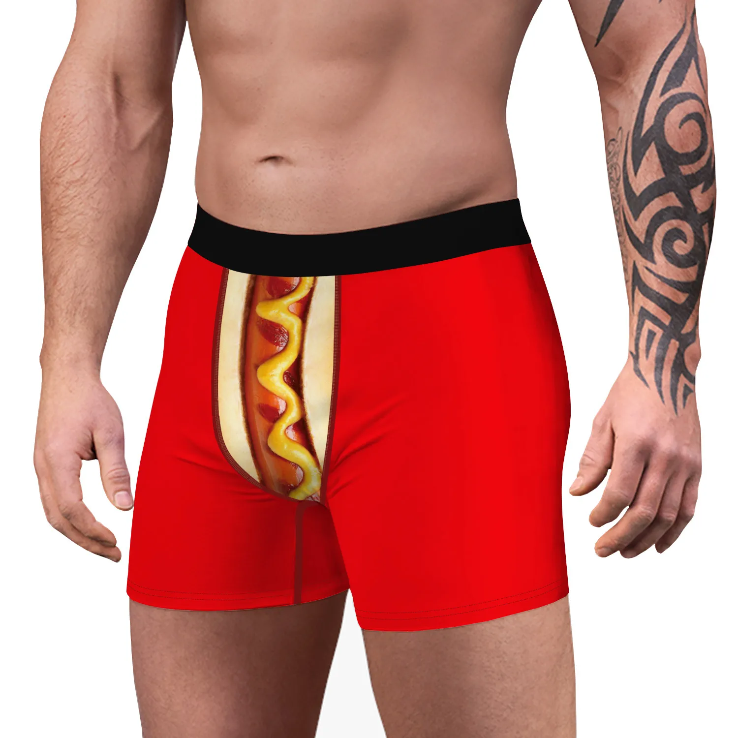 A Generation Of Bow Tie Christmas Digital Printing Men's Stretch Comfortable Breathable Underwear Gift Popular Boxers display picture 5