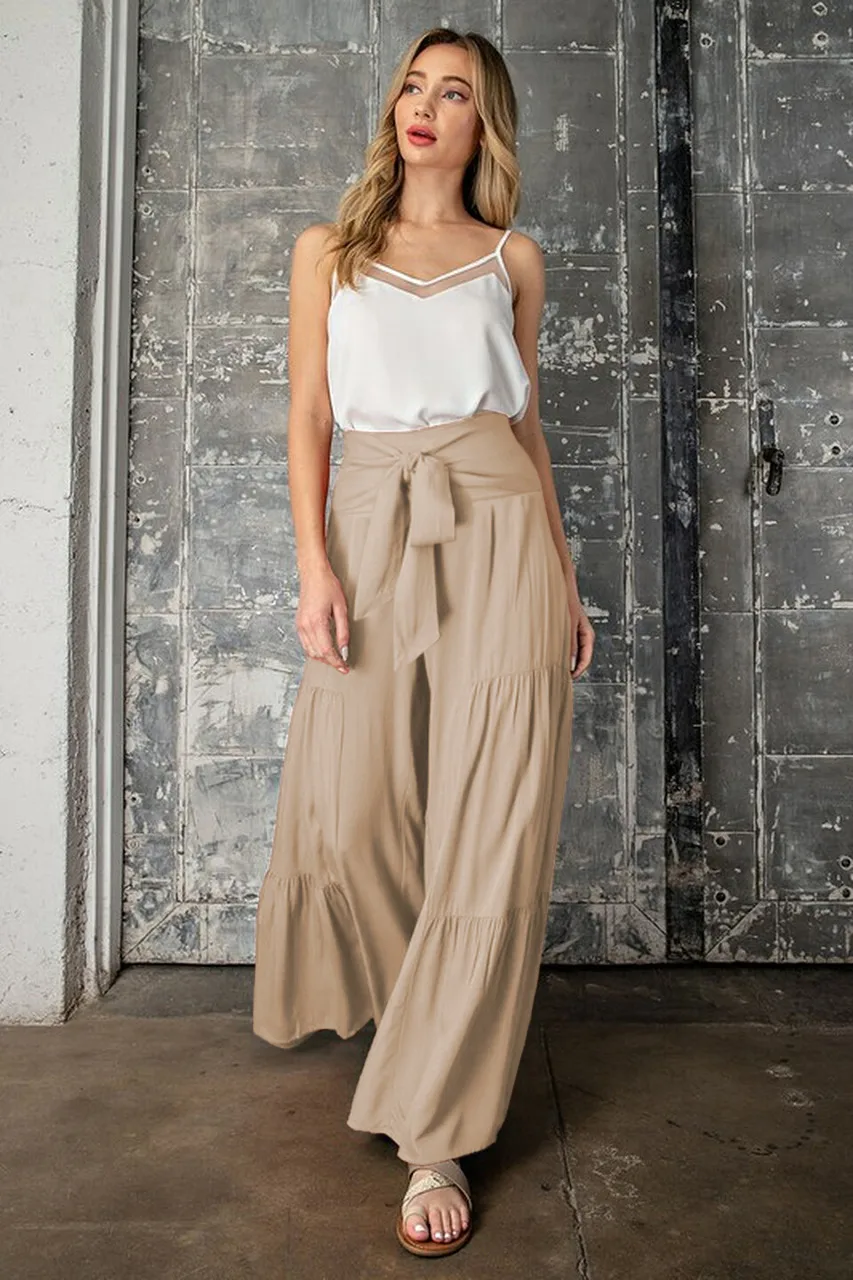 Factory Direct Sales Plain Fashion  Summer New Women's Clothing Fashion Casual Pleated Wide Leg Trousers Loose Pants display picture 27