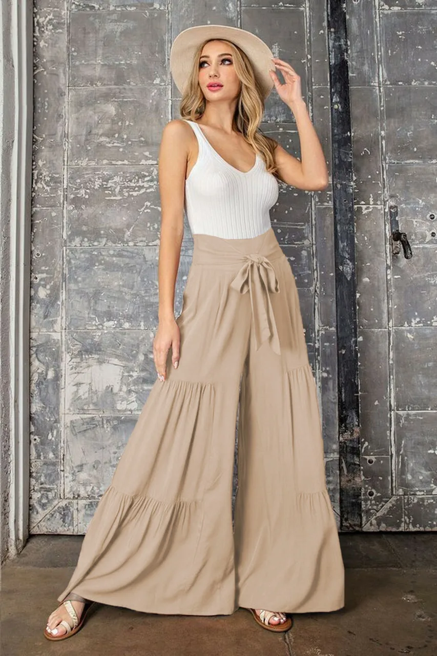 Factory Direct Sales Plain Fashion  Summer New Women's Clothing Fashion Casual Pleated Wide Leg Trousers Loose Pants display picture 28