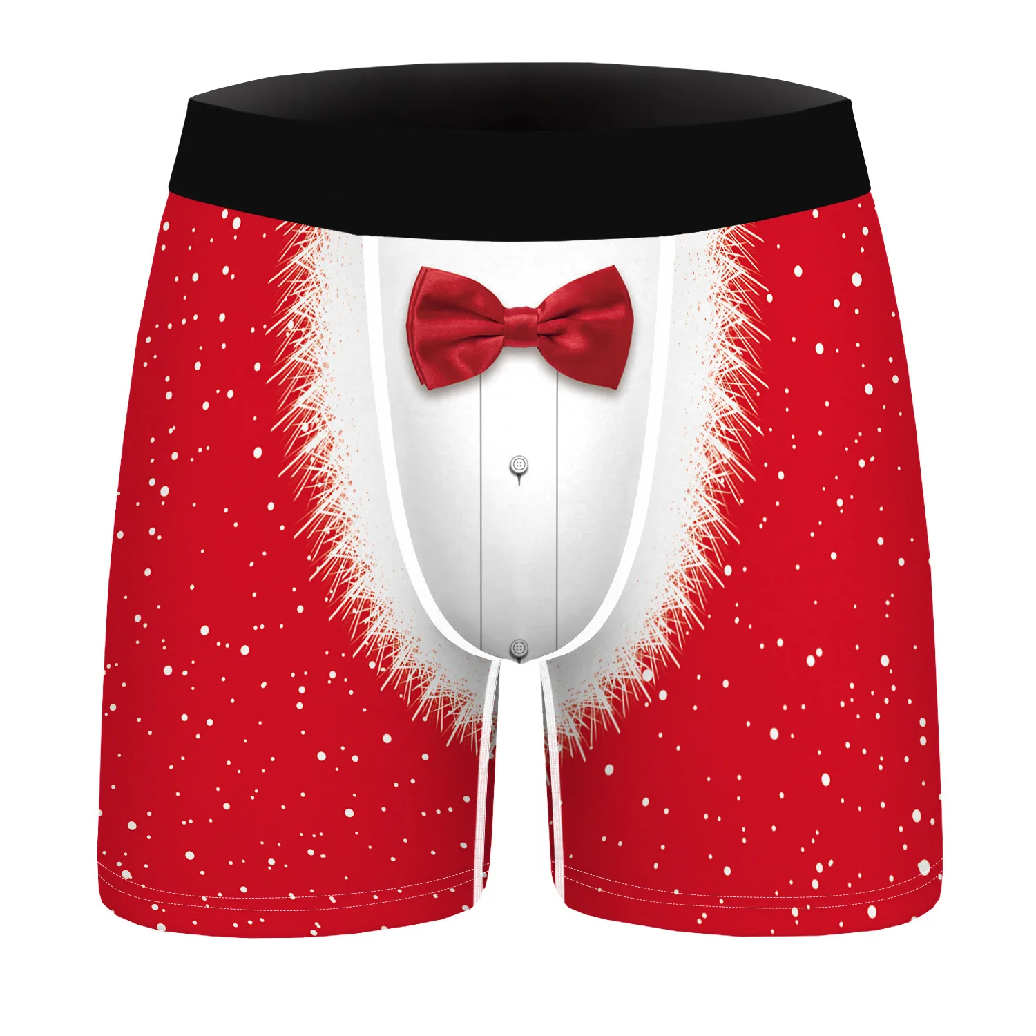 A Generation Of Bow Tie Christmas Digital Printing Men's Stretch Comfortable Breathable Underwear Gift Popular Boxers display picture 7