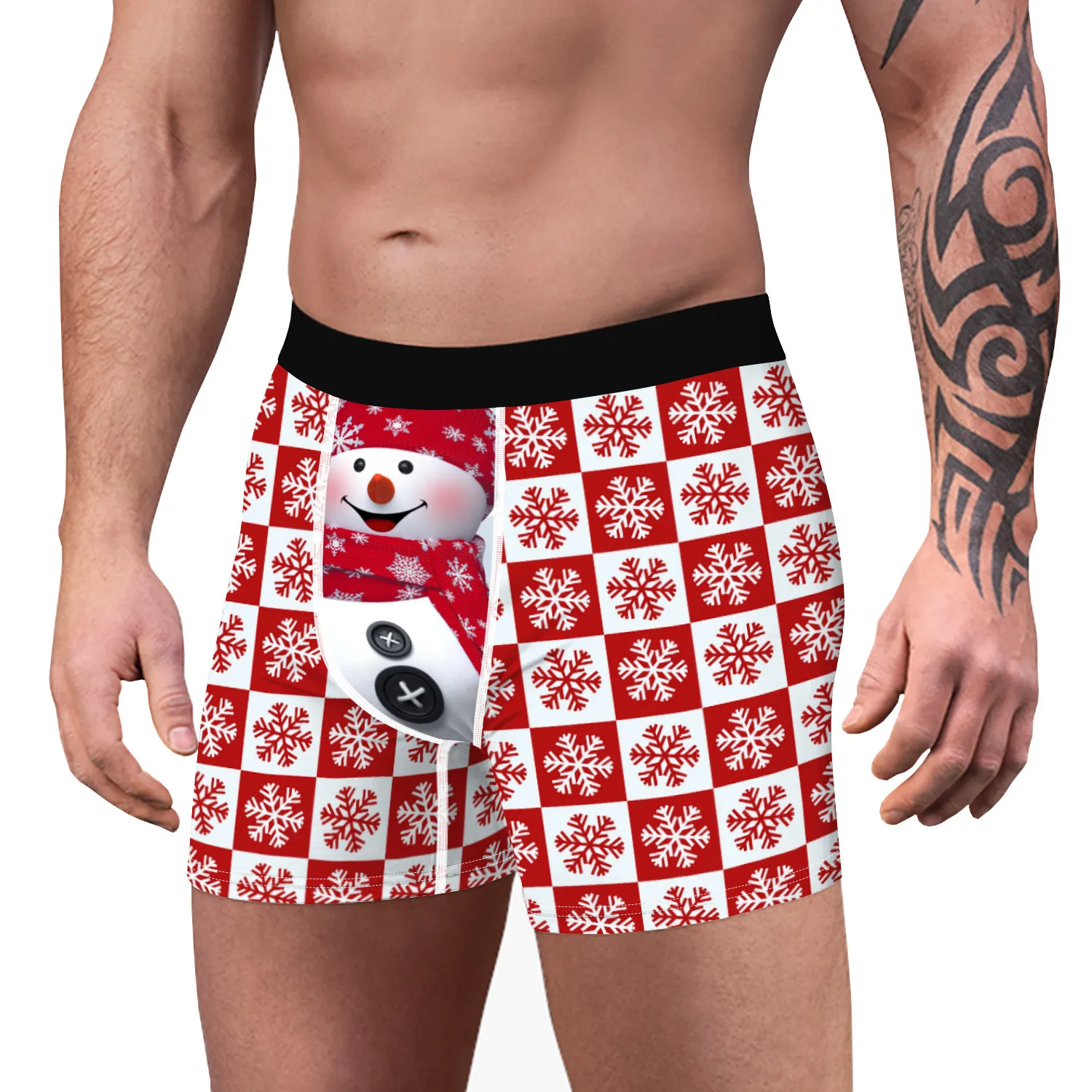 A Generation Of Bow Tie Christmas Digital Printing Men's Stretch Comfortable Breathable Underwear Gift Popular Boxers display picture 11