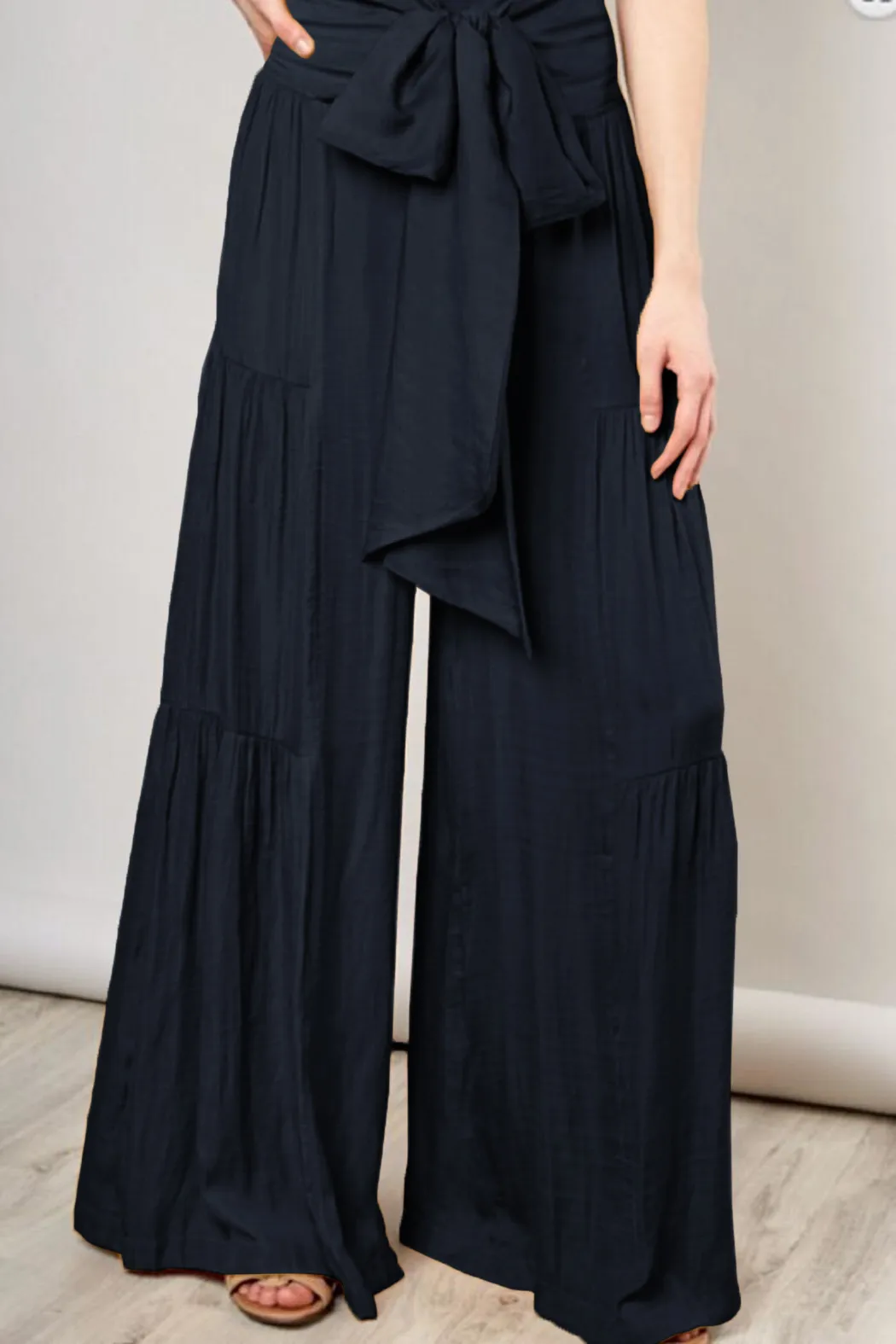 Factory Direct Sales Plain Fashion  Summer New Women's Clothing Fashion Casual Pleated Wide Leg Trousers Loose Pants display picture 35