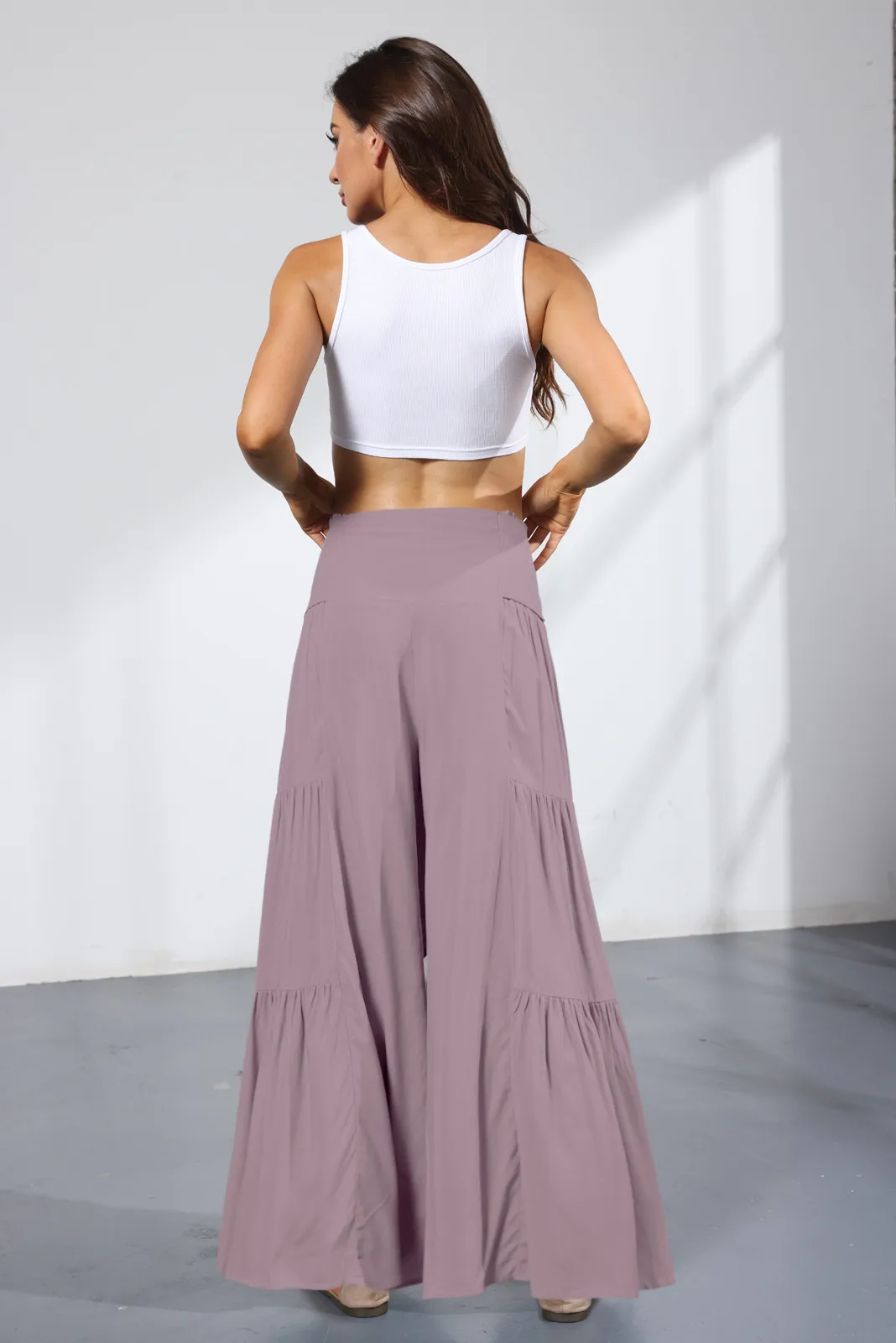 Factory Direct Sales Plain Fashion  Summer New Women's Clothing Fashion Casual Pleated Wide Leg Trousers Loose Pants display picture 39