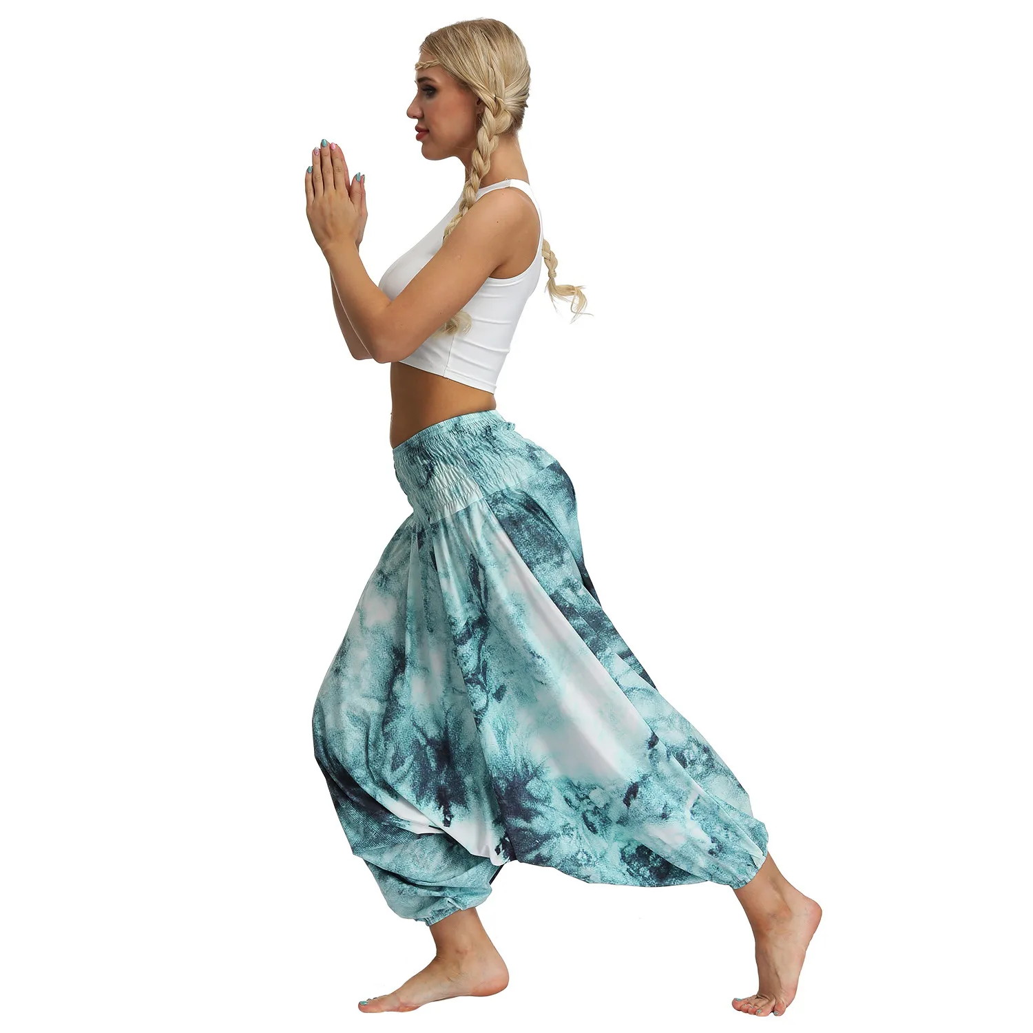 Factory Direct Digital Printing Women's Loose Toe Crotch Yoga Sports Pants Pop Breathable Summer Bloomers display picture 6