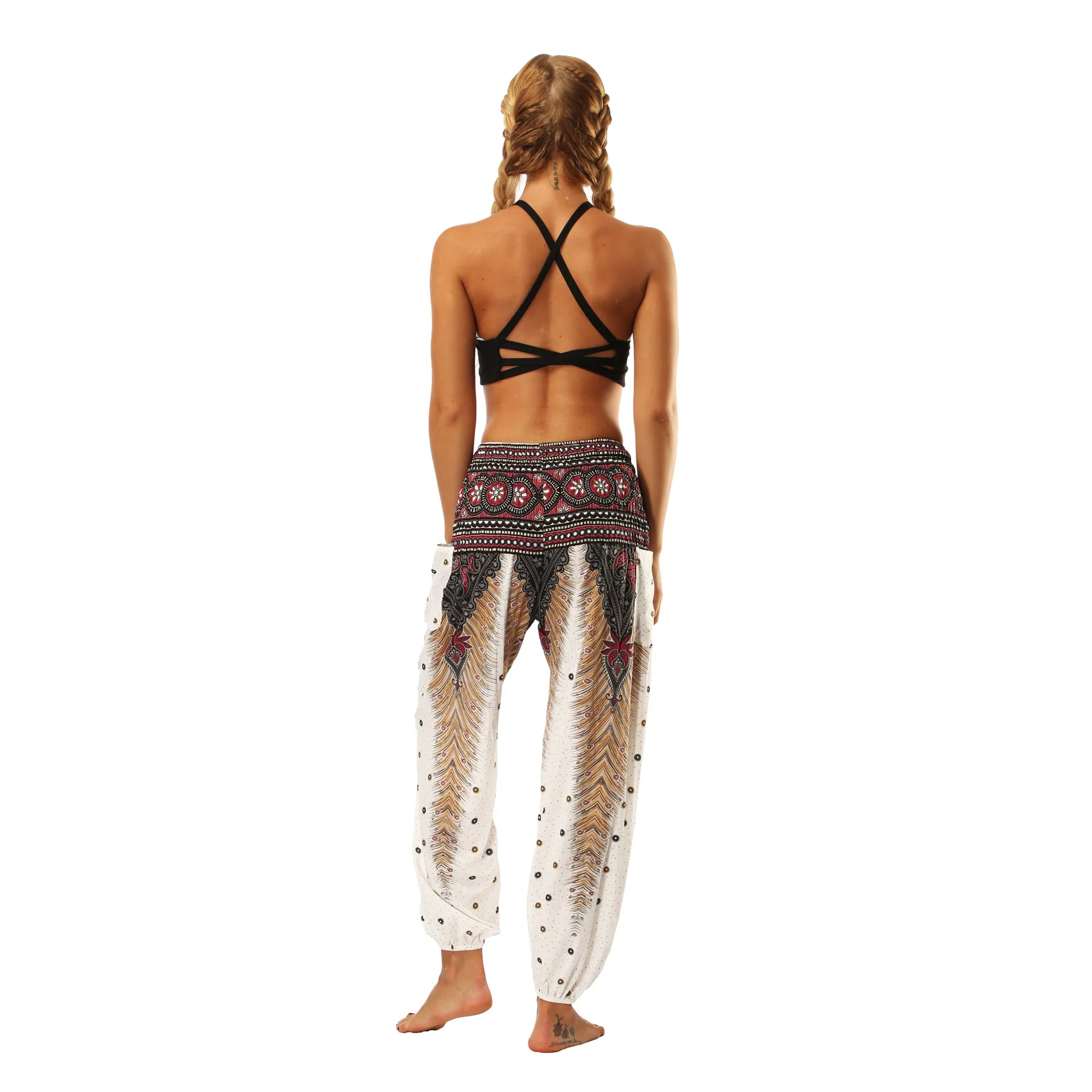 New Ethnic Style Digital Printing Women's Trousers Sports Casual Pants Loose High Waist Bloomers Spot display picture 3