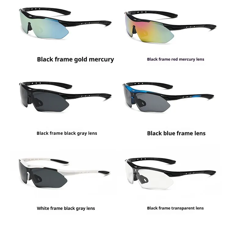 Outdoor Sports Sunglasses Trendy Sunglasses With Sunglasses Female Male Aviator Riding Glasses Wholesale 0089 display picture 3
