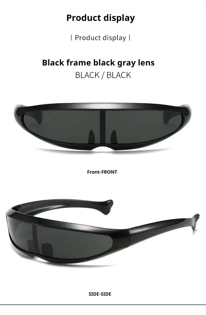 New Dolphin Sunglasses X-Men Fish-shaped Glasses Space Robot Men's Outdoor Sports Riding Sunglasses display picture 3