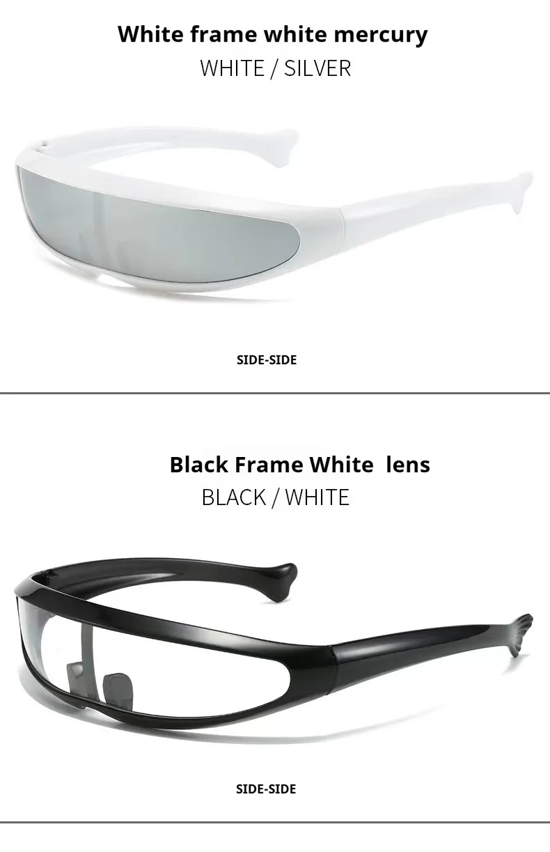 New Dolphin Sunglasses X-Men Fish-shaped Glasses Space Robot Men's Outdoor Sports Riding Sunglasses display picture 9