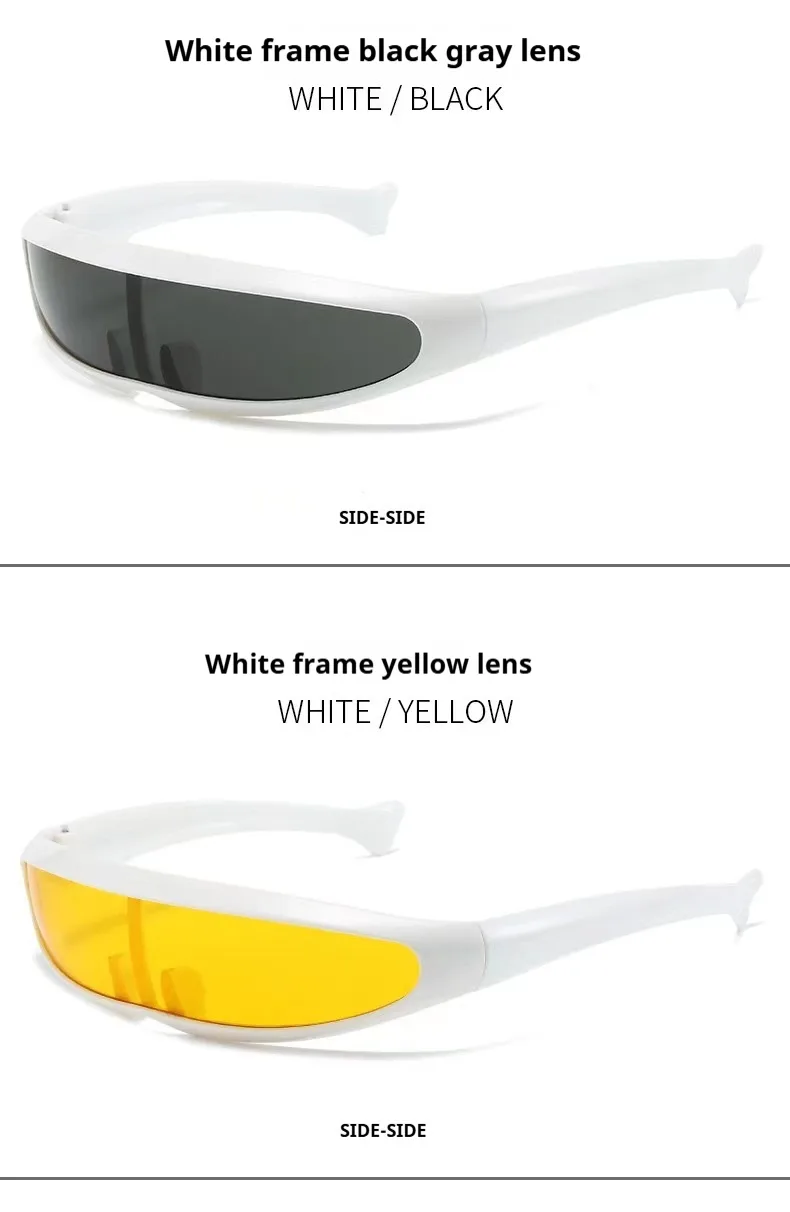 New Dolphin Sunglasses X-Men Fish-shaped Glasses Space Robot Men's Outdoor Sports Riding Sunglasses display picture 7
