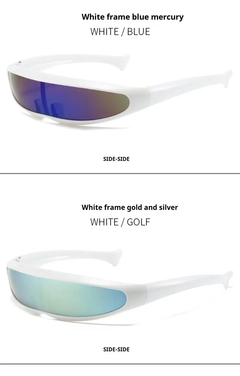 New Dolphin Sunglasses X-Men Fish-shaped Glasses Space Robot Men's Outdoor Sports Riding Sunglasses display picture 8