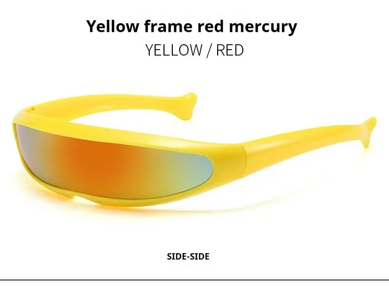 New Dolphin Sunglasses X-Men Fish-shaped Glasses Space Robot Men's Outdoor Sports Riding Sunglasses display picture 11