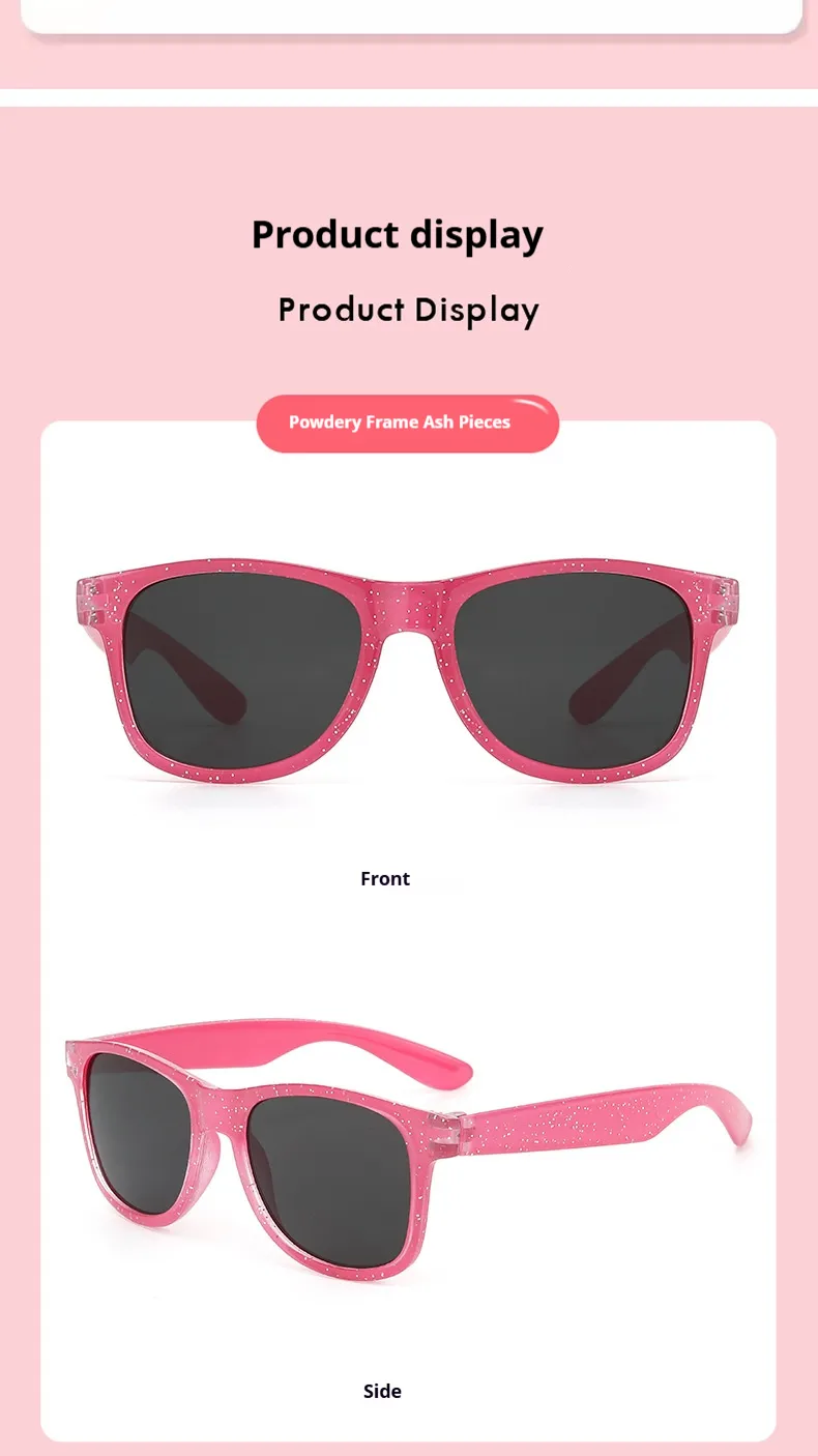 New Cartoon Colorful Printed Box Sunglasses Children's Outdoor Sunglasses Cute Baby Trendy Sunglasses display picture 3