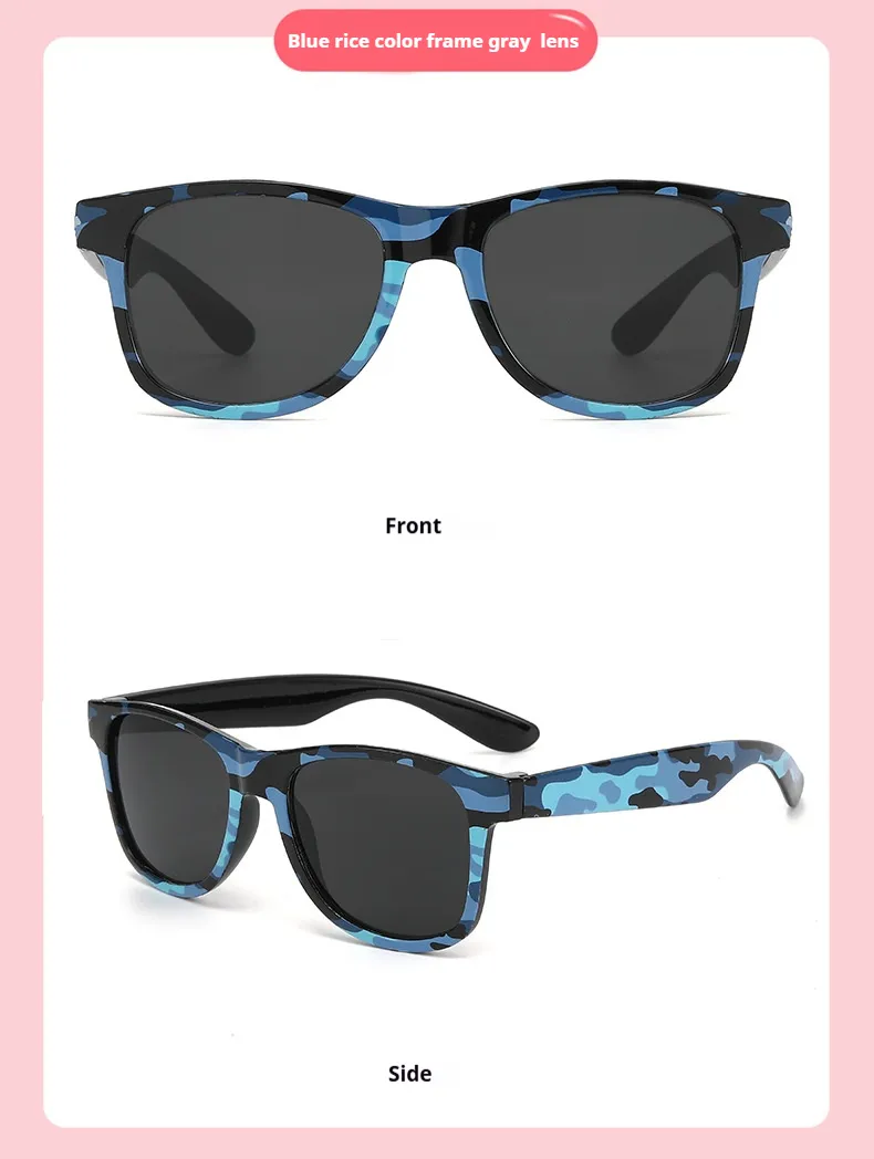 New Cartoon Colorful Printed Box Sunglasses Children's Outdoor Sunglasses Cute Baby Trendy Sunglasses display picture 7