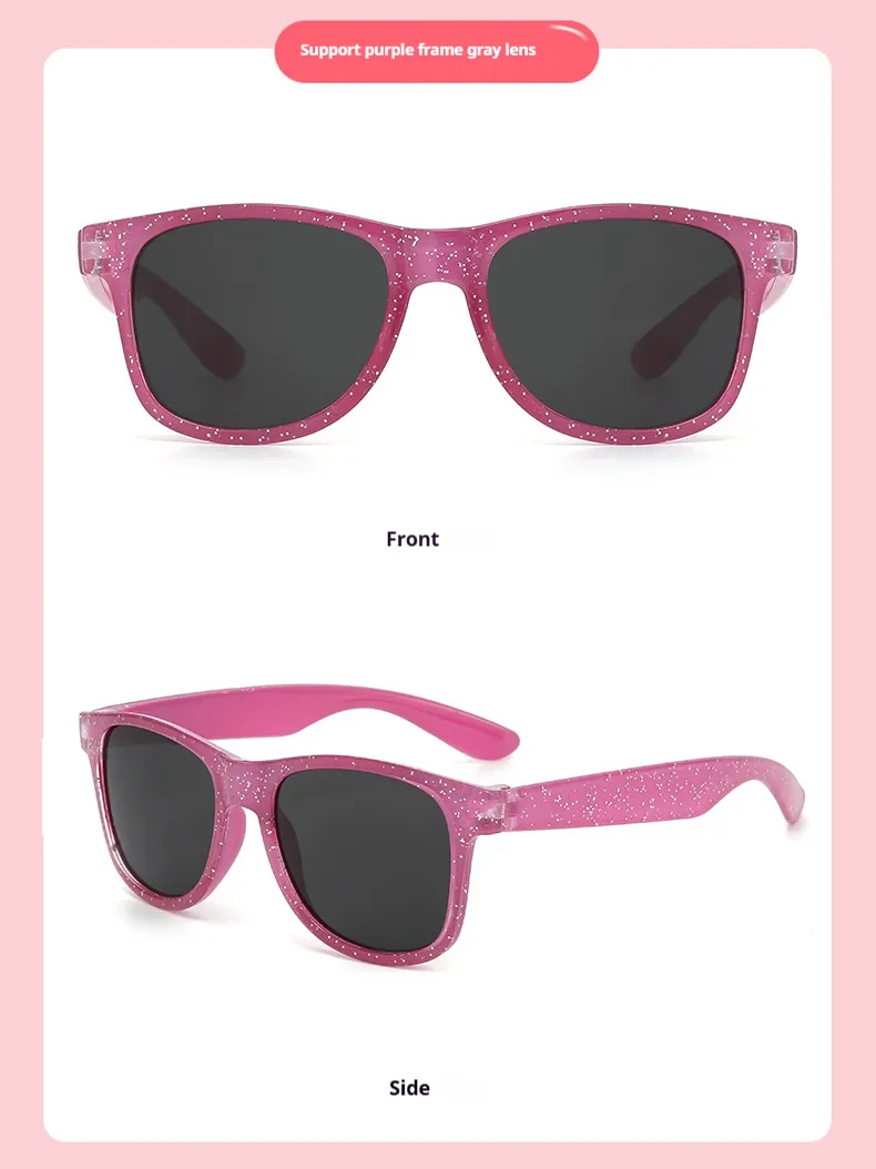 New Cartoon Colorful Printed Box Sunglasses Children's Outdoor Sunglasses Cute Baby Trendy Sunglasses display picture 6