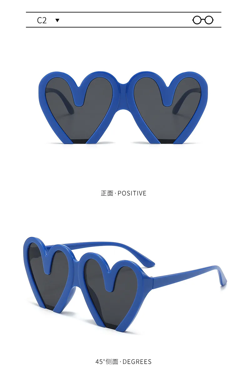 New  Photo Performance Sunglasses Funny Love Birthday Party Sunglasses Atmosphere Love Heart-shaped Sunglasses display picture 5
