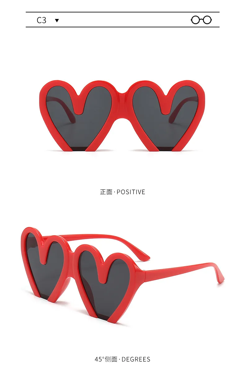 New  Photo Performance Sunglasses Funny Love Birthday Party Sunglasses Atmosphere Love Heart-shaped Sunglasses display picture 6