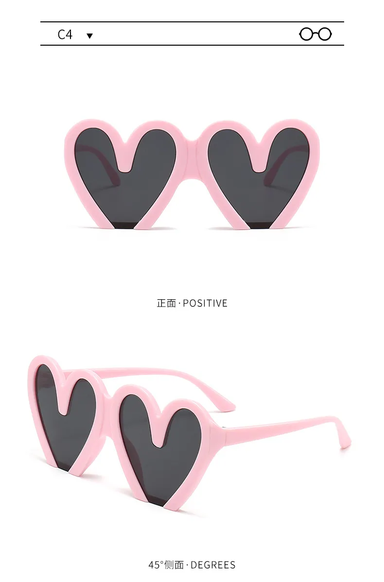 New  Photo Performance Sunglasses Funny Love Birthday Party Sunglasses Atmosphere Love Heart-shaped Sunglasses display picture 7
