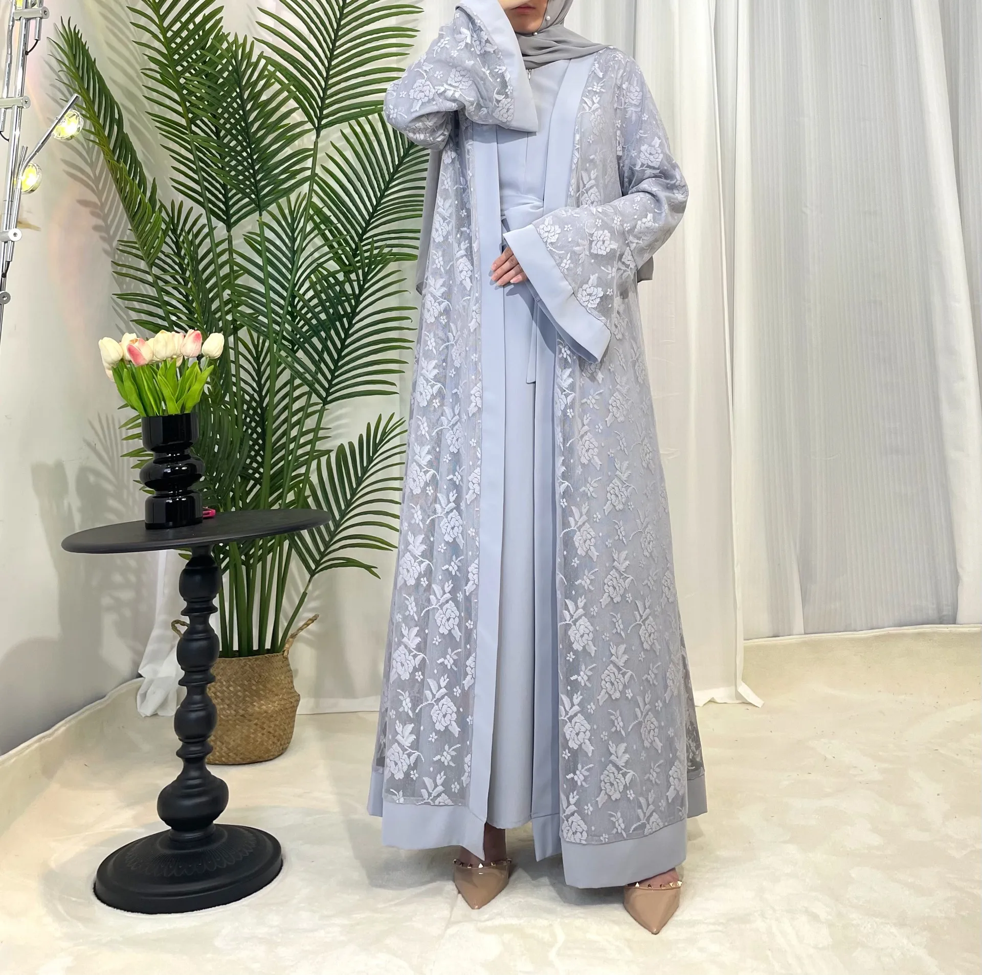 Muslim Fashion Women Islamic Traditional Dress Arab Dress Kaftan Abaya Robe display picture 2