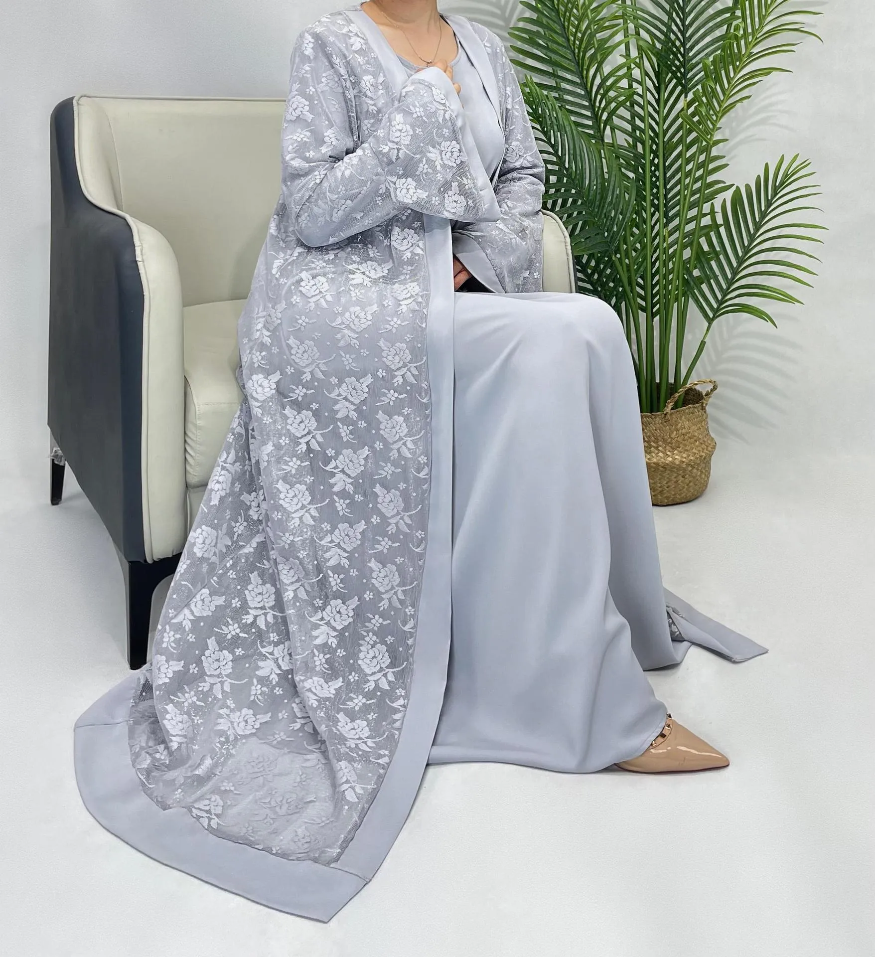 Muslim Fashion Women Islamic Traditional Dress Arab Dress Kaftan Abaya Robe display picture 5