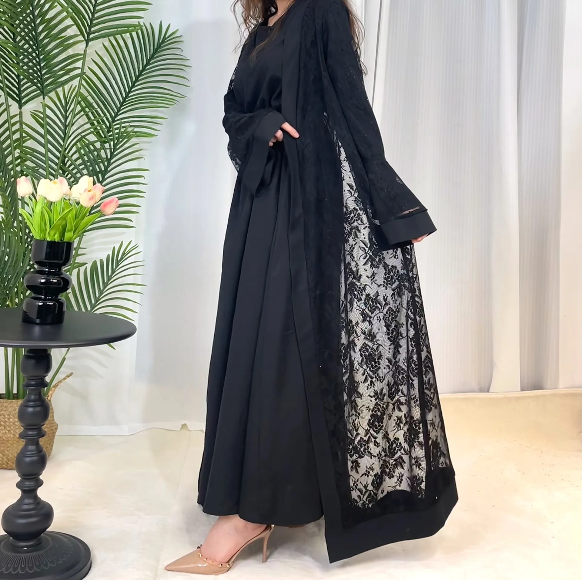 Muslim Fashion Women Islamic Traditional Dress Arab Dress Kaftan Abaya Robe display picture 9