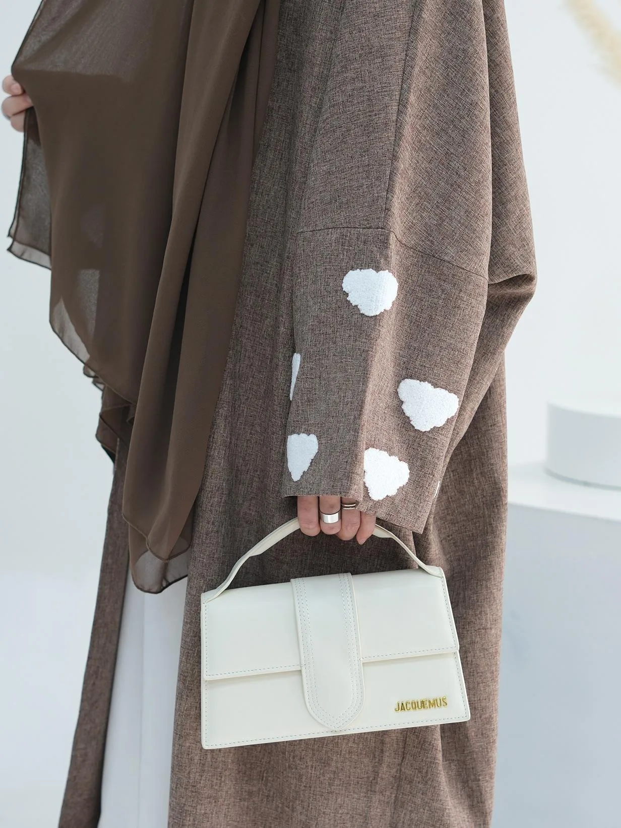 Cloud Embroidery Dubai Turkish Silhouette Cardigan Bat Sleeve Dress display picture 4