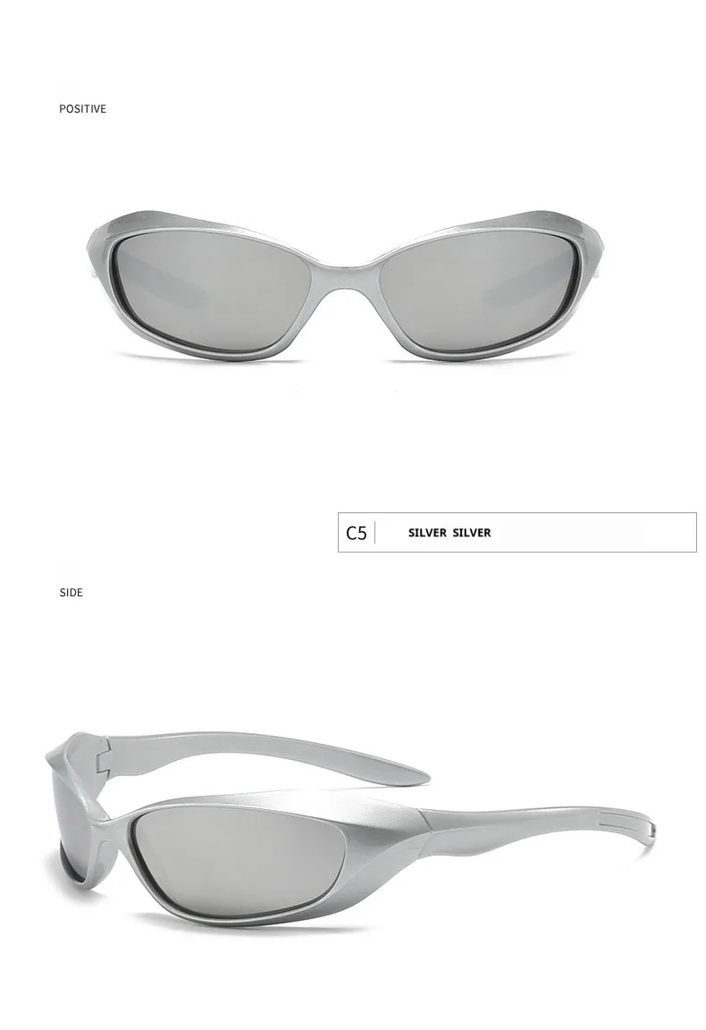 New  Riding Sunglasses Internet Celebrity Couple's Punk Hip-hop Sports Goggles  Futuristic Y2K Sunglasses display picture 9