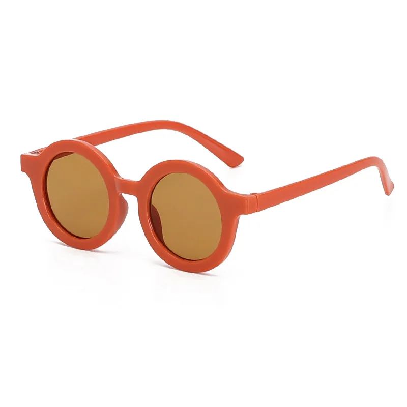 New Retro Round Frame Children's Sunglasses Anti-Blue Ultraviolet Trendy Men's Sunglasses Danish Frosted Multicolor Glasses display picture 7