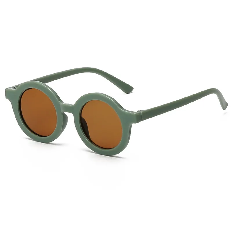 New Retro Round Frame Children's Sunglasses Anti-Blue Ultraviolet Trendy Men's Sunglasses Danish Frosted Multicolor Glasses display picture 9