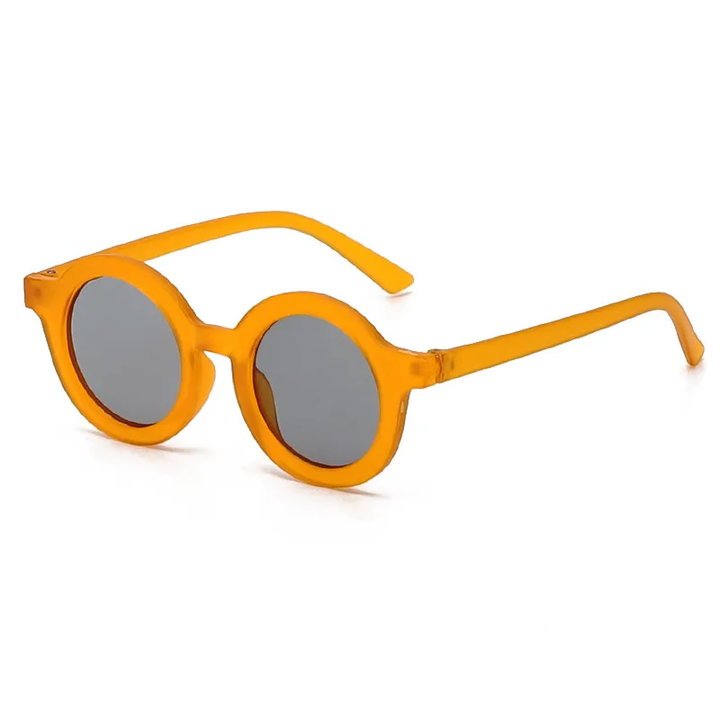New Retro Round Frame Children's Sunglasses Anti-Blue Ultraviolet Trendy Men's Sunglasses Danish Frosted Multicolor Glasses display picture 17