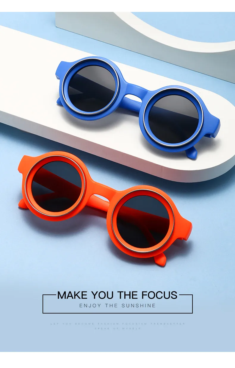 New  Double Circle Round Frame Sunglasses Fashionable Men And Women's Show Street Shot Sunglasses Retro All-match Sunglasses display picture 2