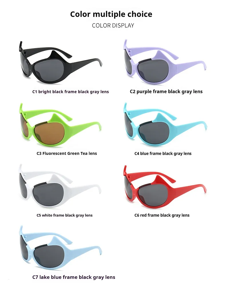 New Personality Little Devil Fashion Sunglasses  Street  Trend Men And Women Christmas Halloween Sunglasses display picture 2