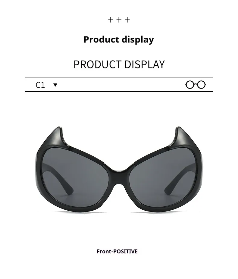 New Personality Little Devil Fashion Sunglasses  Street  Trend Men And Women Christmas Halloween Sunglasses display picture 3