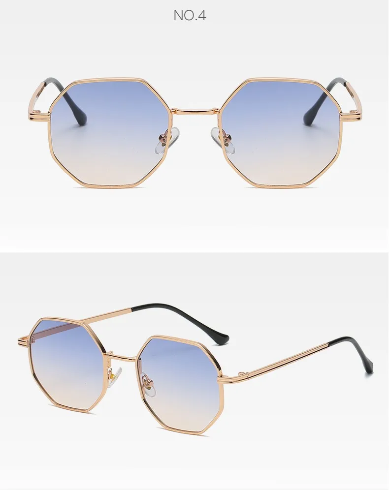 New Fashion Ladies Sunglasses Classic Retro Metal Multilateral Men's Sunglasses Sunglasses Factory Straight display picture 10
