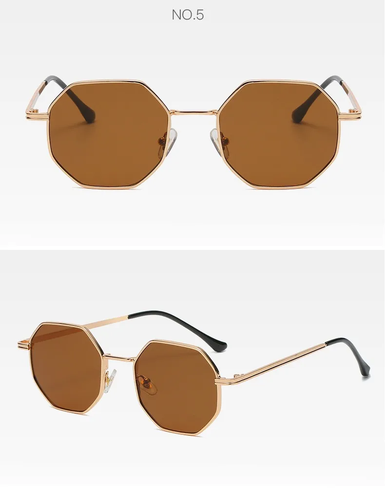 New Fashion Ladies Sunglasses Classic Retro Metal Multilateral Men's Sunglasses Sunglasses Factory Straight display picture 11